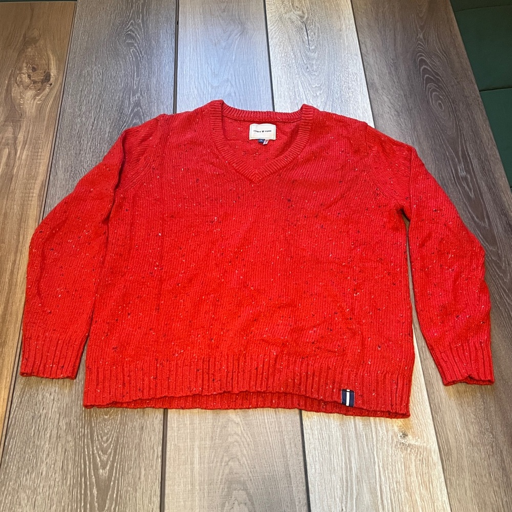 COURT & ROWE Vibrant Red Knit Sweater